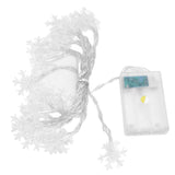 LED Snowflake Light String 20LED Battery Operated LED String Lights for Holiday Xmas Indoor Outdoor Party