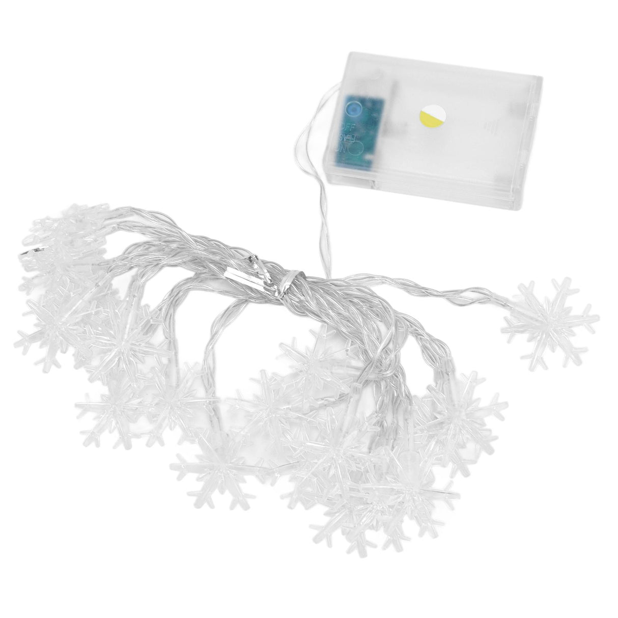 LED Snowflake Light String 20LED Battery Operated LED String Lights for Holiday Xmas Indoor Outdoor Party