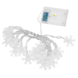 LED Snowflake Light String 20LED Battery Operated LED String Lights for Holiday Xmas Indoor Outdoor Party