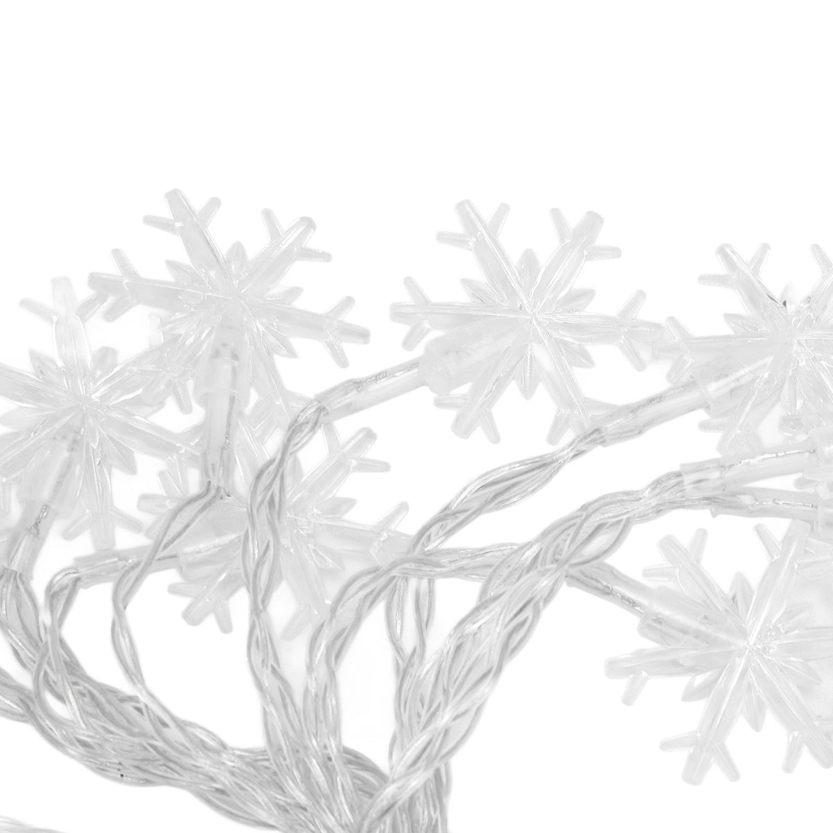 LED Snowflake Light String 20LED Battery Operated LED String Lights for Holiday Xmas Indoor Outdoor Party