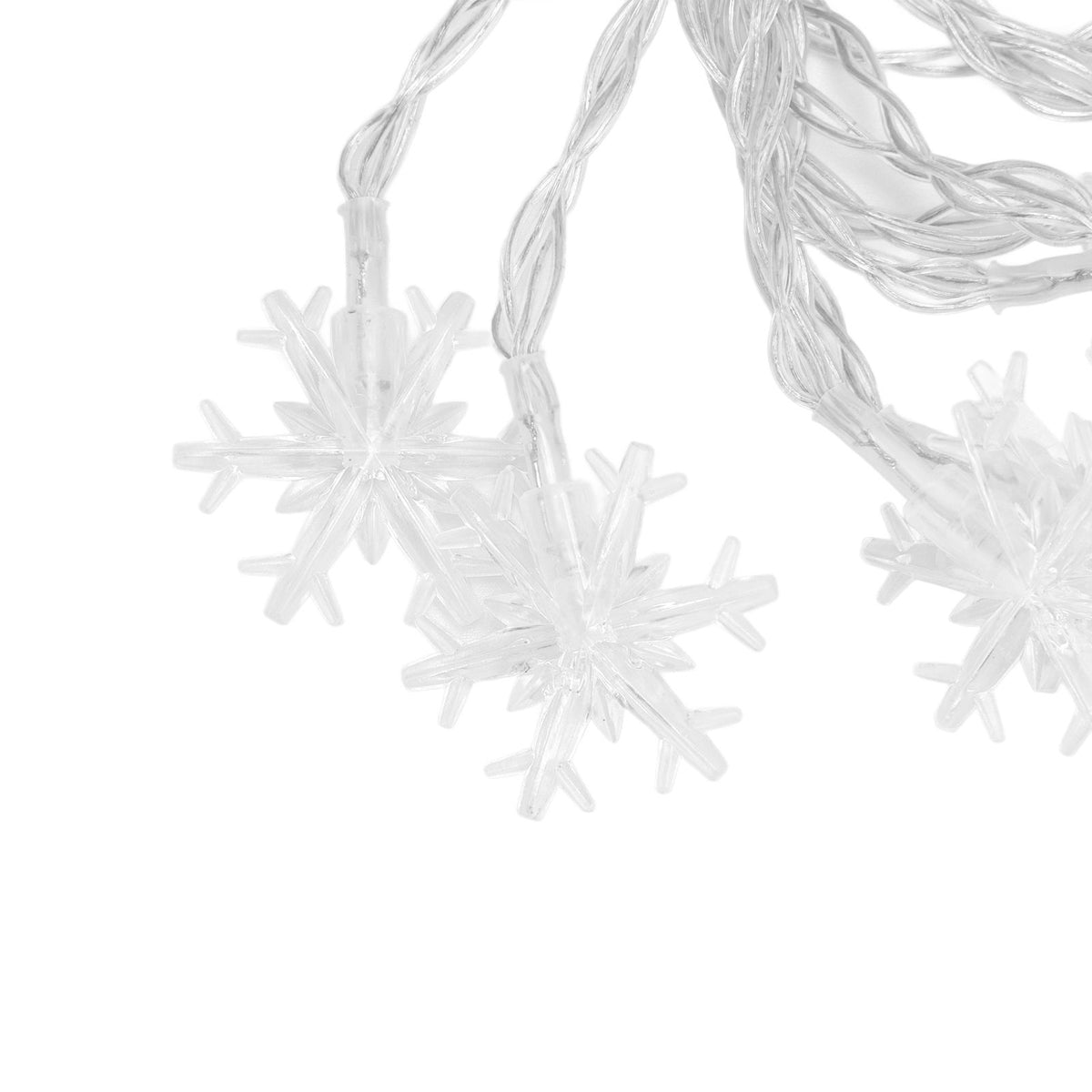 LED Snowflake Light String 20LED Battery Operated LED String Lights for Holiday Xmas Indoor Outdoor Party