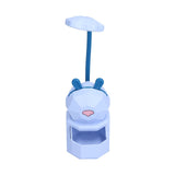 LED Desk Lamp Cartoon Desk Light USB Charging Warm White Light Easy to Operate Student Dormitory Reading Night LightBlue