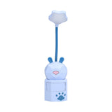 LED Desk Lamp Cartoon Desk Light USB Charging Warm White Light Easy to Operate Student Dormitory Reading Night LightBlue