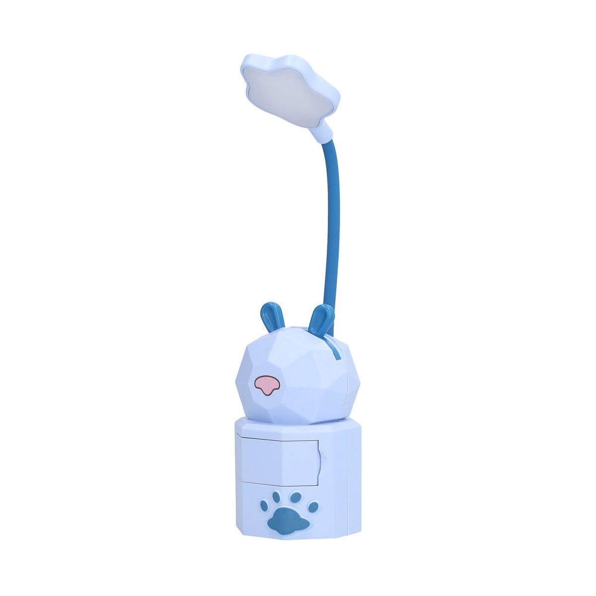 LED Desk Lamp Cartoon Desk Light USB Charging Warm White Light Easy to Operate Student Dormitory Reading Night LightBlue
