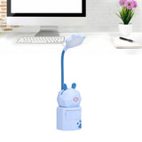 LED Desk Lamp Cartoon Desk Light USB Charging Warm White Light Easy to Operate Student Dormitory Reading Night LightBlue - Extra Image