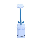LED Desk Lamp Cartoon Desk Light USB Charging Warm White Light Easy to Operate Student Dormitory Reading Night LightBlue