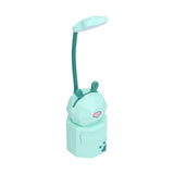 LED Desk Lamp Cartoon Desk Light USB Charging Warm White Light Easy to Operate Student Dormitory Reading Night LightGreen