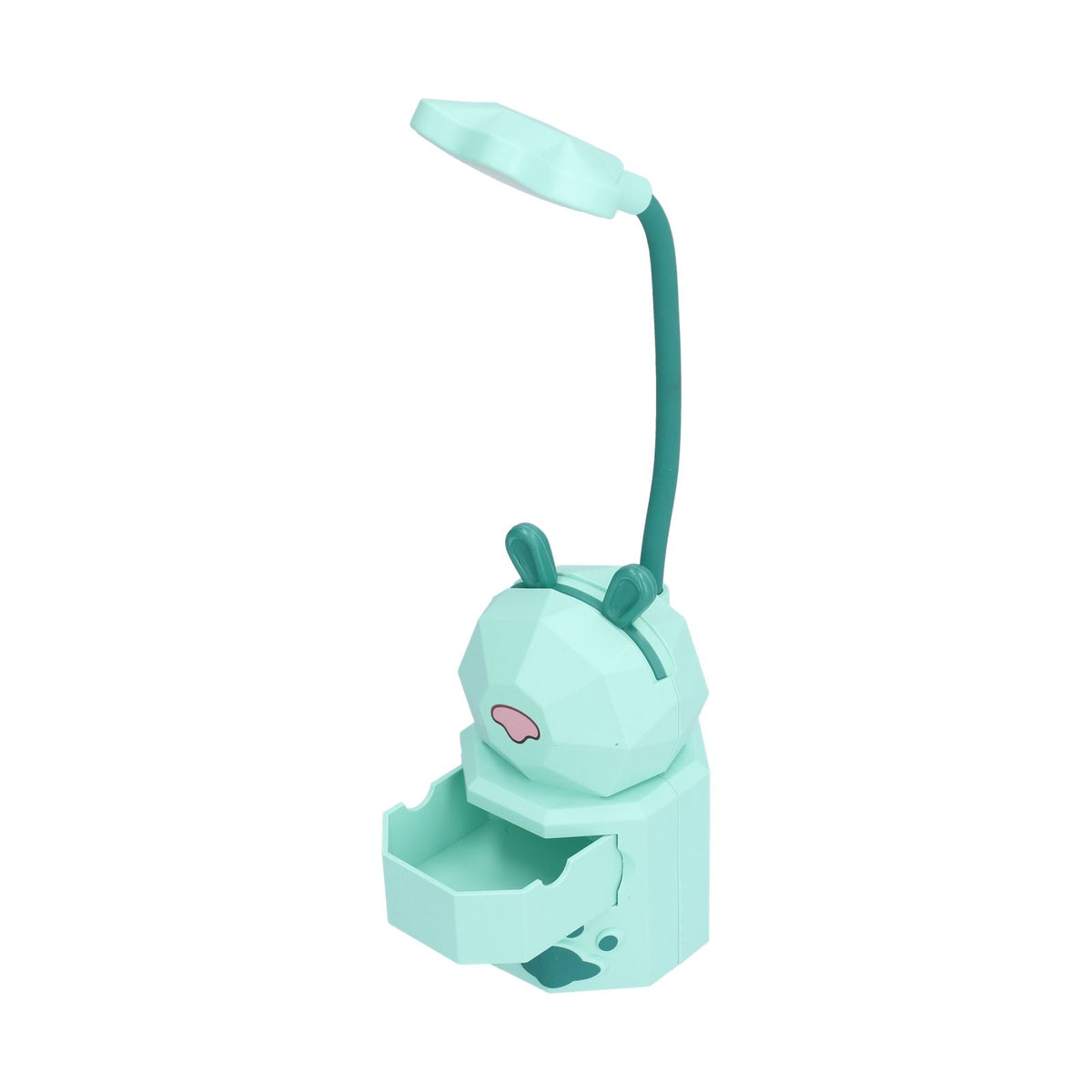 LED Desk Lamp Cartoon Desk Light USB Charging Warm White Light Easy to Operate Student Dormitory Reading Night LightGreen