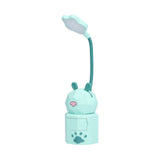 LED Desk Lamp Cartoon Desk Light USB Charging Warm White Light Easy to Operate Student Dormitory Reading Night LightGreen - Extra Image