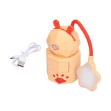 LED Desk Lamp Cartoon Desk Light USB Charging Warm White Light Easy to Operate Student Dormitory Reading Night LightYellow - Front View