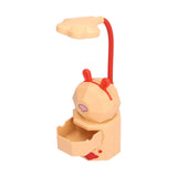 LED Desk Lamp Cartoon Desk Light USB Charging Warm White Light Easy to Operate Student Dormitory Reading Night LightYellow - Rear View