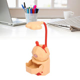 LED Desk Lamp Cartoon Desk Light USB Charging Warm White Light Easy to Operate Student Dormitory Reading Night LightYellow