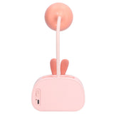 LED Folding Desk Lamp Cartoon Animal Multifunction Table Lamp Pen Holder Pencil Sharpener for Home OfficePink - Extra Image