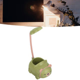 LED Desk Lamp Foldable 360° Adjustment Eye Protection Reading Charging Table LampGreen