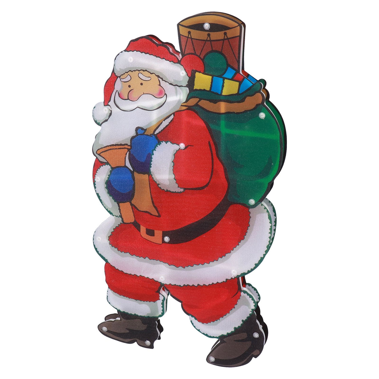 LED Santa Decoration Lights Window Battery Powered LED Christmas Cup Pendant Lights with Suction Cup