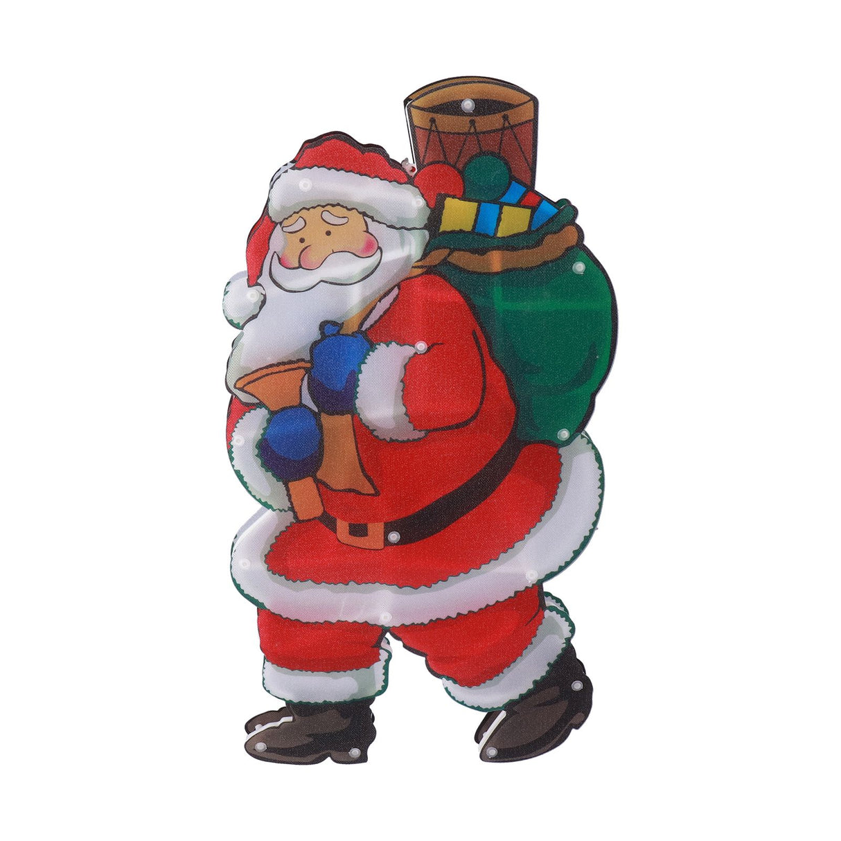 LED Santa Decoration Lights Window Battery Powered LED Christmas Cup Pendant Lights with Suction Cup