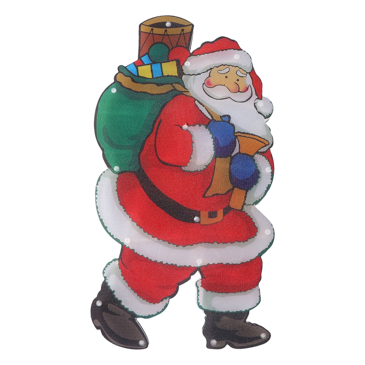 LED Santa Decoration Lights Window Battery Powered LED Christmas Cup Pendant Lights with Suction Cup