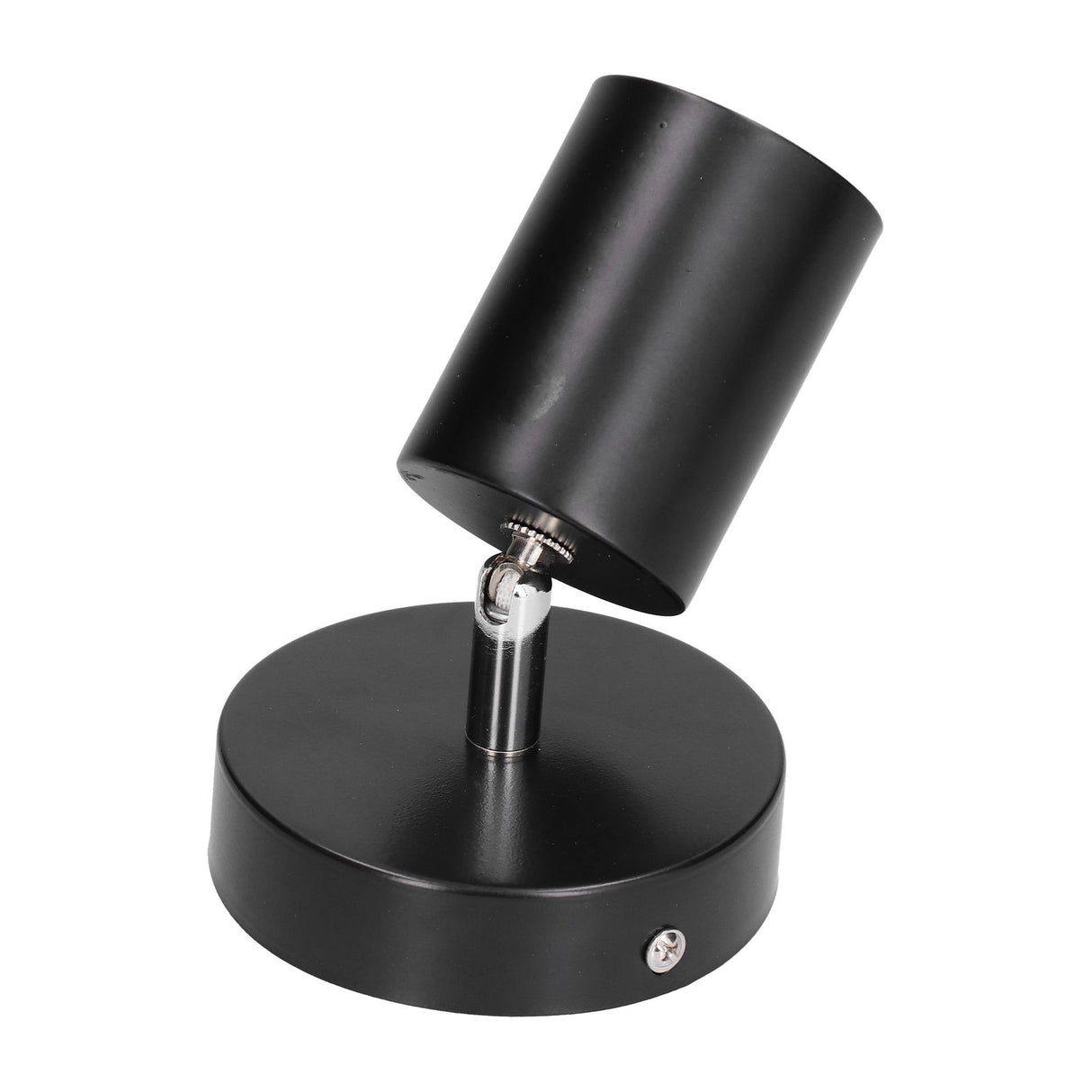 GU10 Spotlight Base Single Head Wrought Iron Adjustable Track Light Holder for Bedroom Shopping Mall 85‑265VBlack