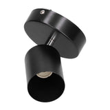 GU10 Spotlight Base Single Head Wrought Iron Adjustable Track Light Holder for Bedroom Shopping Mall 85‑265VBlack