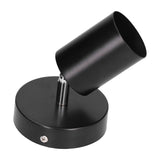 GU10 Spotlight Base Single Head Wrought Iron Adjustable Track Light Holder for Bedroom Shopping Mall 85‑265VBlack
