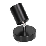 GU10 Spotlight Base Single Head Wrought Iron Adjustable Track Light Holder for Bedroom Shopping Mall 85‑265VBlack