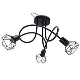 3 Heads Pendant Light Hollow Iron Ceiling Lamp Base for Bedroom Dining Room Living Room for E14 Bulb 85‑265V - Front View