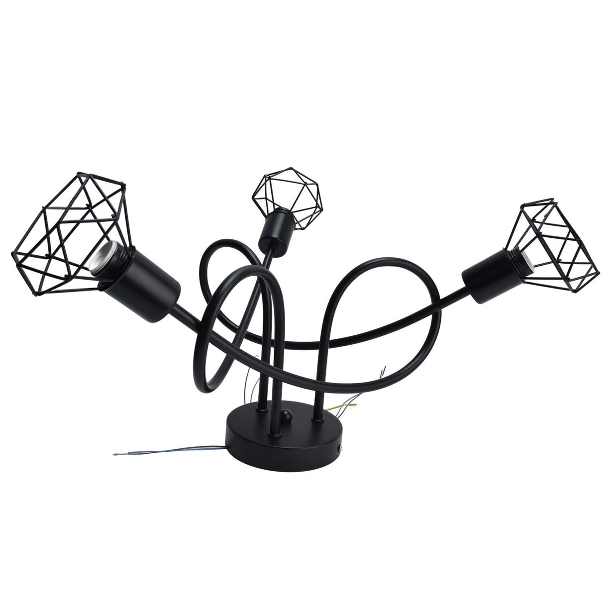 3 Heads Pendant Light Hollow Iron Ceiling Lamp Base for Bedroom Dining Room Living Room for E14 Bulb 85‑265V