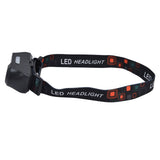 LED Headlamp USB Rechargeable Mini Adjustable Head Flashlight for Camping Hiking Outdoor - Front View