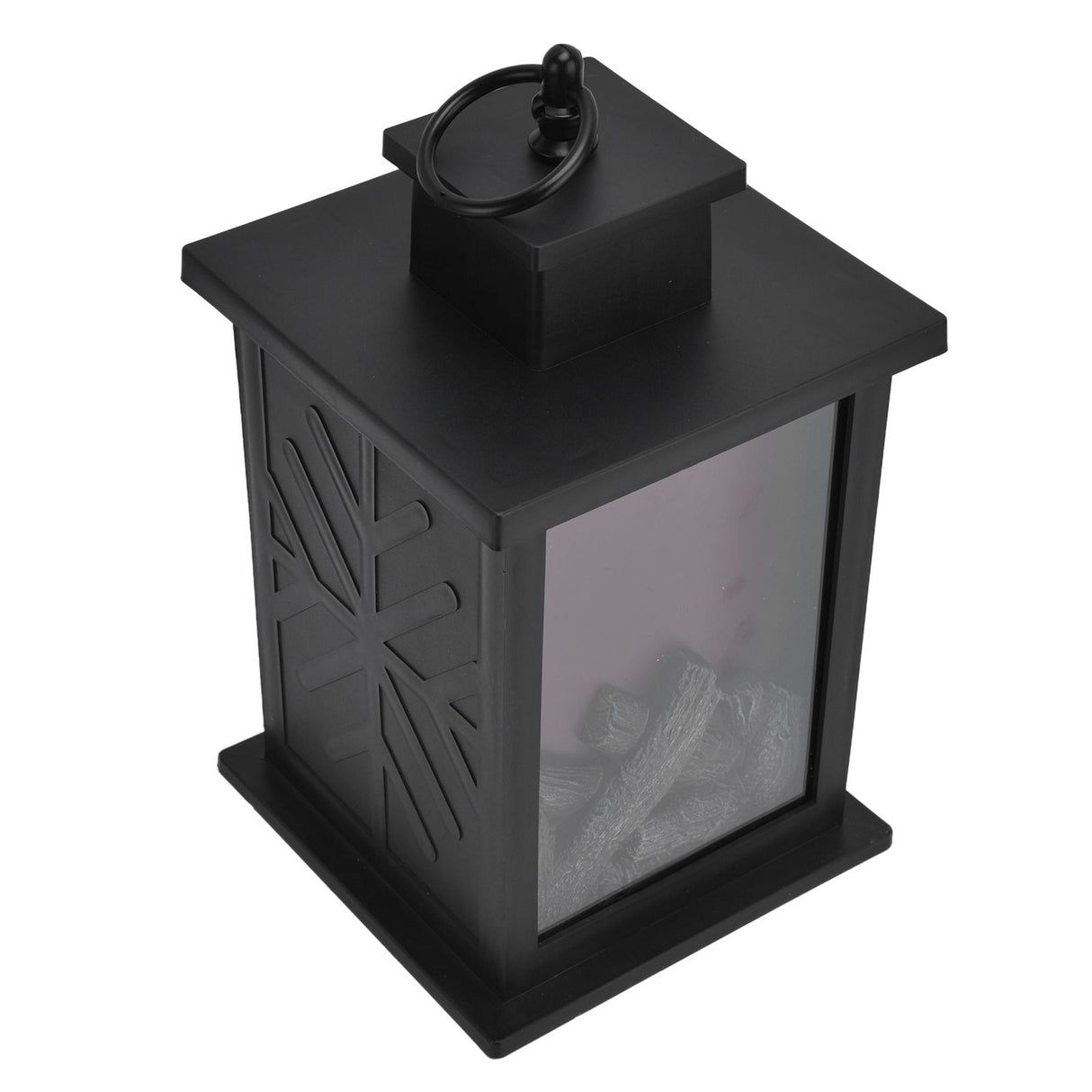 Fireplace Lantern LED Portable Hanging Handle Simulation Decoration Survival Kit Warm Light