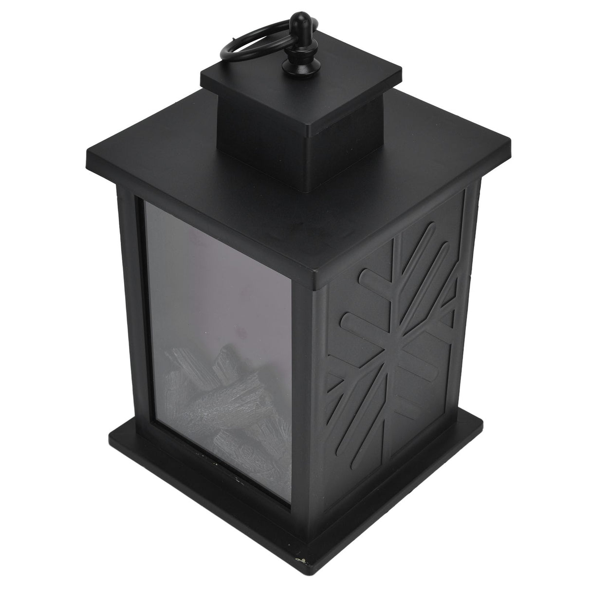 Fireplace Lantern LED Portable Hanging Handle Simulation Decoration Survival Kit Warm Light
