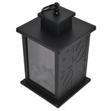 Fireplace Lantern LED Portable Hanging Handle Simulation Decoration Survival Kit Warm Light - 45-Degree Angle