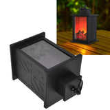 Fireplace Lantern LED Portable Hanging Handle Simulation Decoration Survival Kit Warm Light