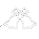 Christmas Neon Light Bell Shape LED Neon Signs for Birthday Party Christmas Decoration Home DecorationWarm White Light - Rear View