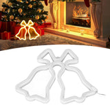 Christmas Neon Light Bell Shape LED Neon Signs for Birthday Party Christmas Decoration Home DecorationWarm White Light