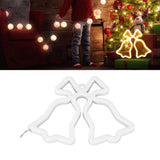 Christmas Neon Light Bell Shape LED Neon Signs for Birthday Party Christmas Decoration Home DecorationWarm White Light