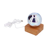 LED Night Light USB Interface Glass Ball Projection Lamp RGB Table Decoration for Home - Rear View