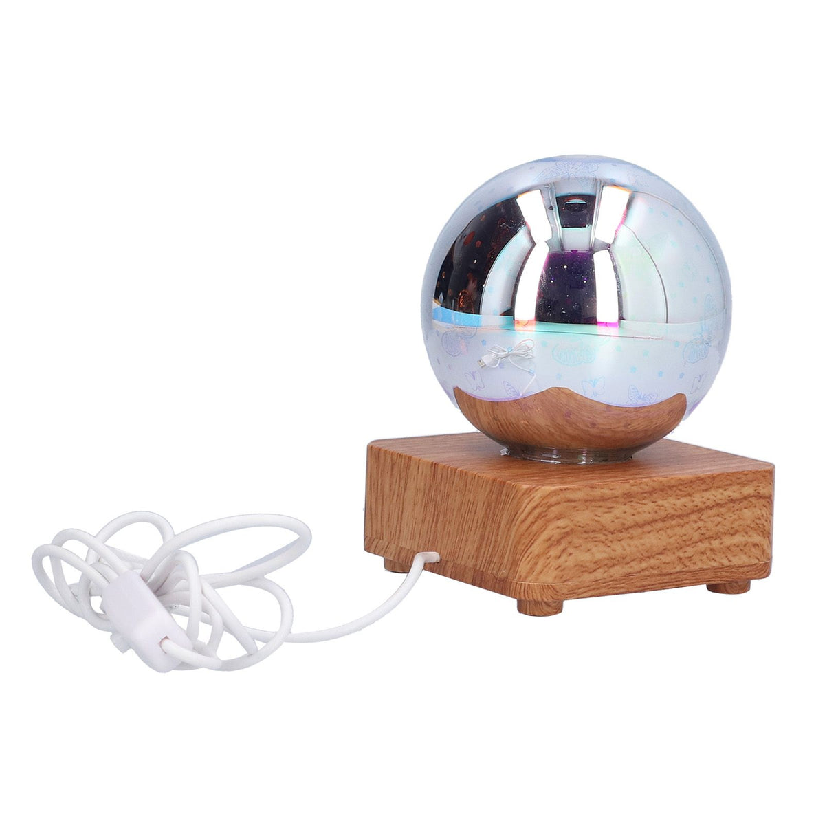 LED Night Light USB Interface Glass Ball Projection Lamp RGB Table Decoration for Home