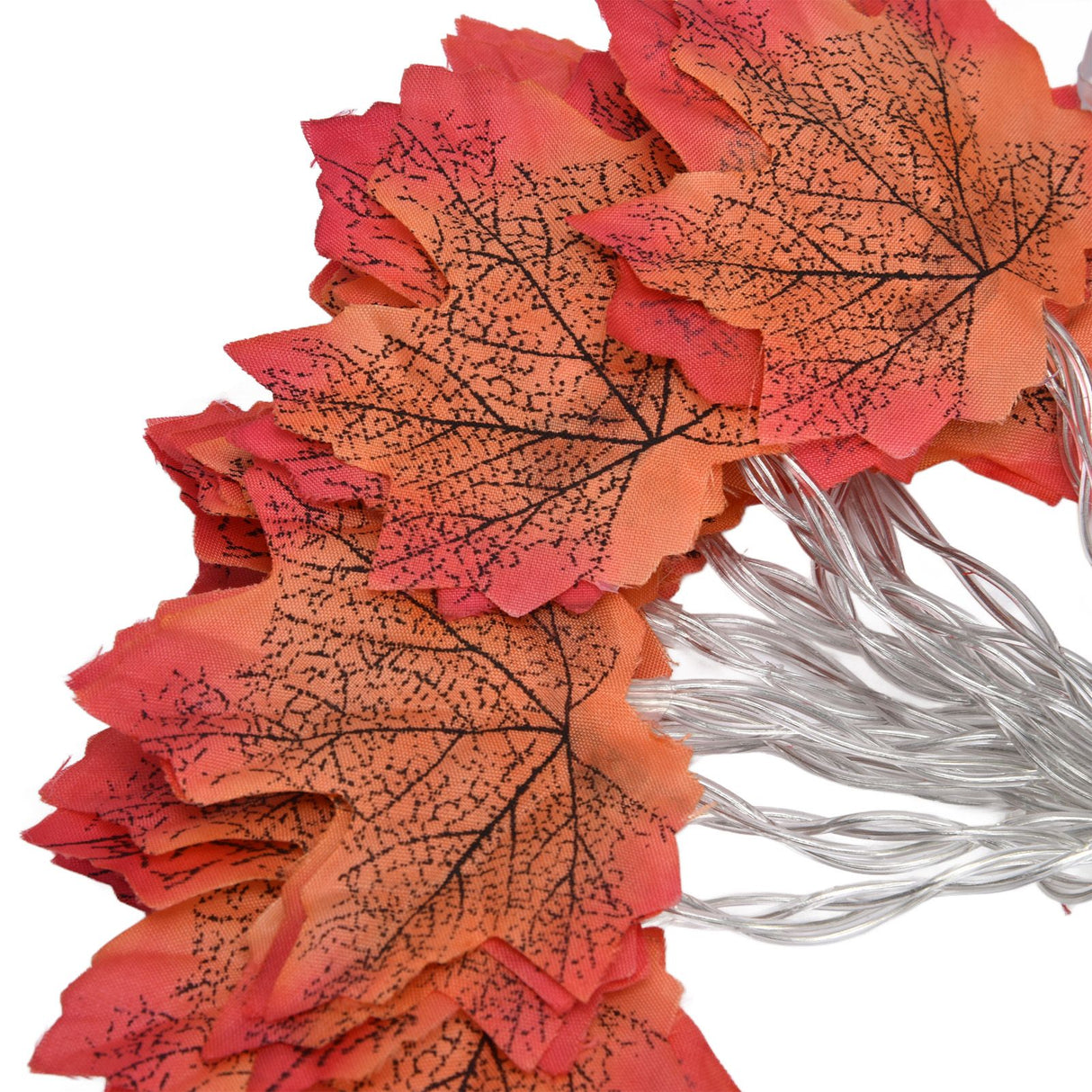 Maple Leaves String Lights LED Fall Lighted Garland Thanksgiving Decorations 9.8ft Warm Light