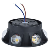 LED Wall Light Mini Mushroom Interior Aluminum 6 Sided Luminous Decorative Wall Lamp for Home Hotel Halls - Top-Down View