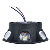 LED Wall Light Mini Mushroom Interior Aluminum 6 Sided Luminous Decorative Wall Lamp for Home Hotel Halls - Rear View