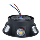 LED Wall Light Mini Mushroom Interior Aluminum 6 Sided Luminous Decorative Wall Lamp for Home Hotel Halls - Low Angle