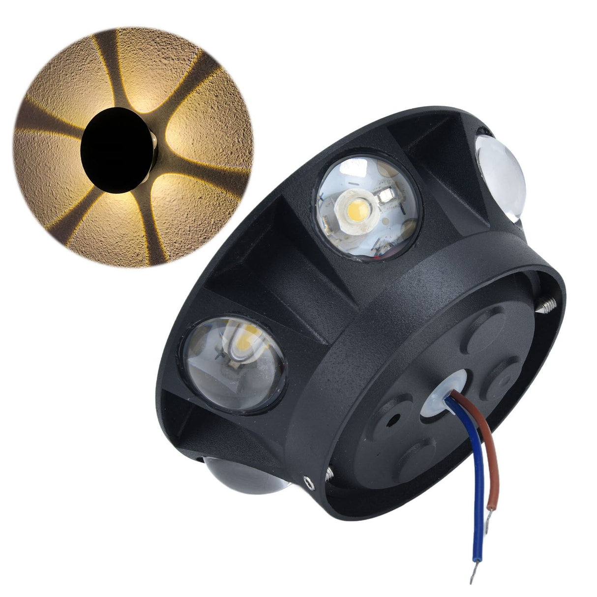 LED Wall Light Mini Mushroom Interior Aluminum 6 Sided Luminous Decorative Wall Lamp for Home Hotel Halls