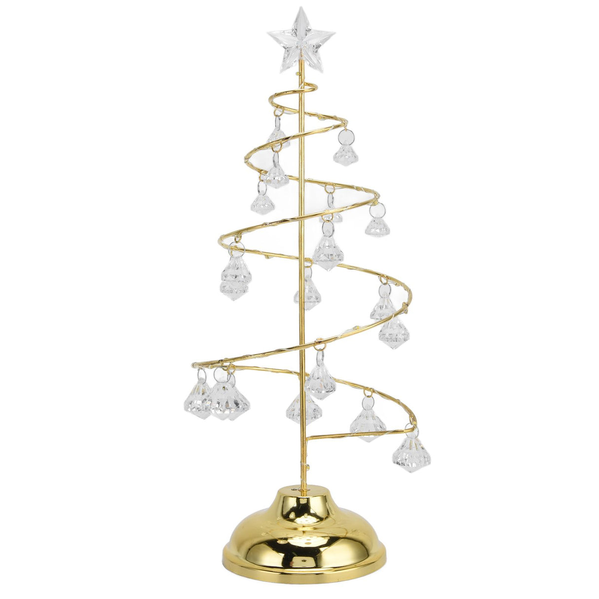 Christmas Tree Crystal Table Light LED Christmas Tree Table Lamp for Bedroom Bathroom Stair Warm Gold