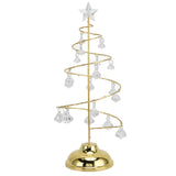 Christmas Tree Crystal Table Light LED Christmas Tree Table Lamp for Bedroom Bathroom Stair Warm Gold