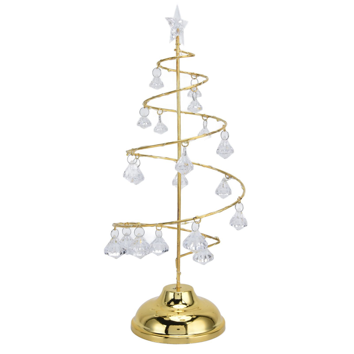 Christmas Tree Crystal Table Light LED Christmas Tree Table Lamp for Bedroom Bathroom Stair Warm Gold
