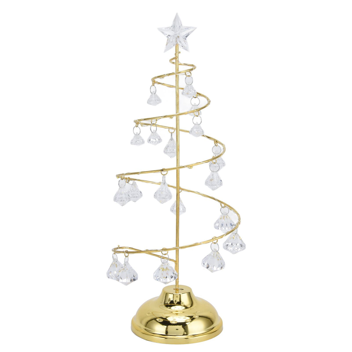 Christmas Tree Crystal Table Light LED Christmas Tree Table Lamp for Bedroom Bathroom Stair Warm Gold