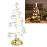 Christmas Tree Crystal Table Light LED Christmas Tree Table Lamp for Bedroom Bathroom Stair Warm Gold