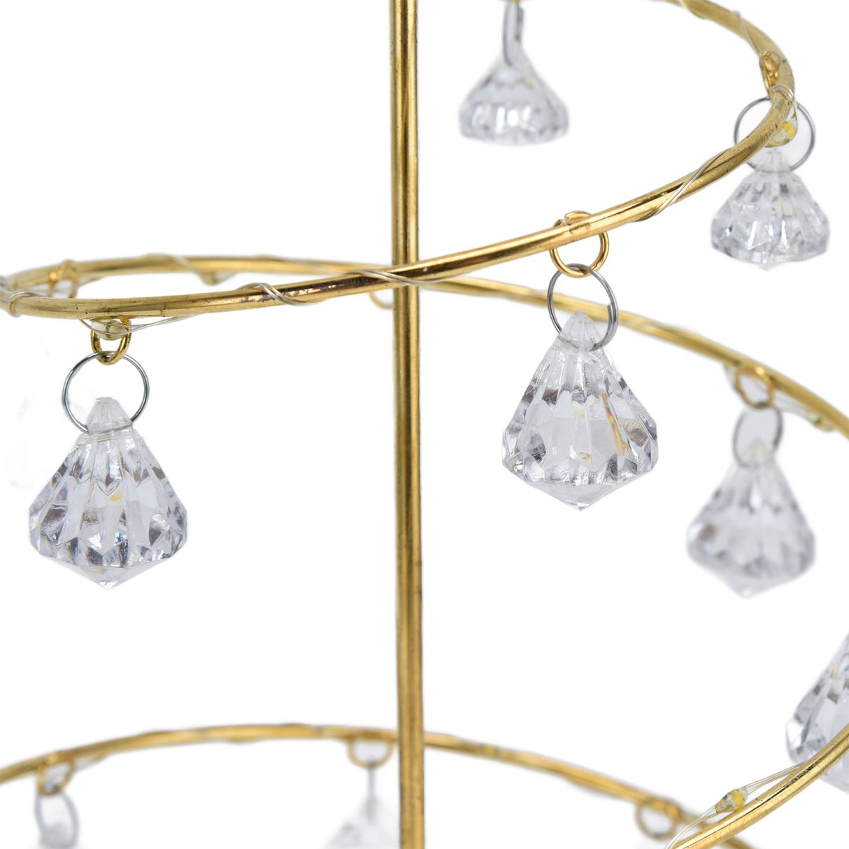 Christmas Tree Crystal Table Light LED Christmas Tree Table Lamp for Bedroom Bathroom Stair Warm Gold