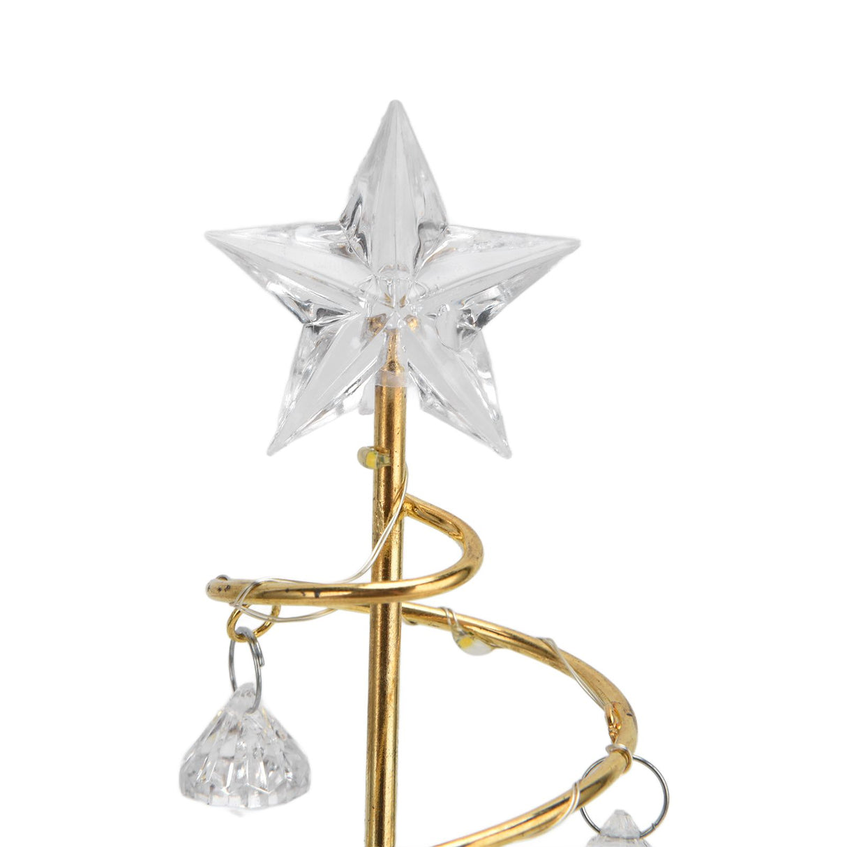 Christmas Tree Crystal Table Light LED Christmas Tree Table Lamp for Bedroom Bathroom Stair Warm Gold