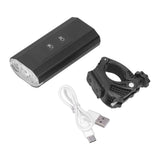 3LED Bike Light Adjustable Waterproof Bicycle Headlight with Battery Display USB Charging for Road Mountain - Side View